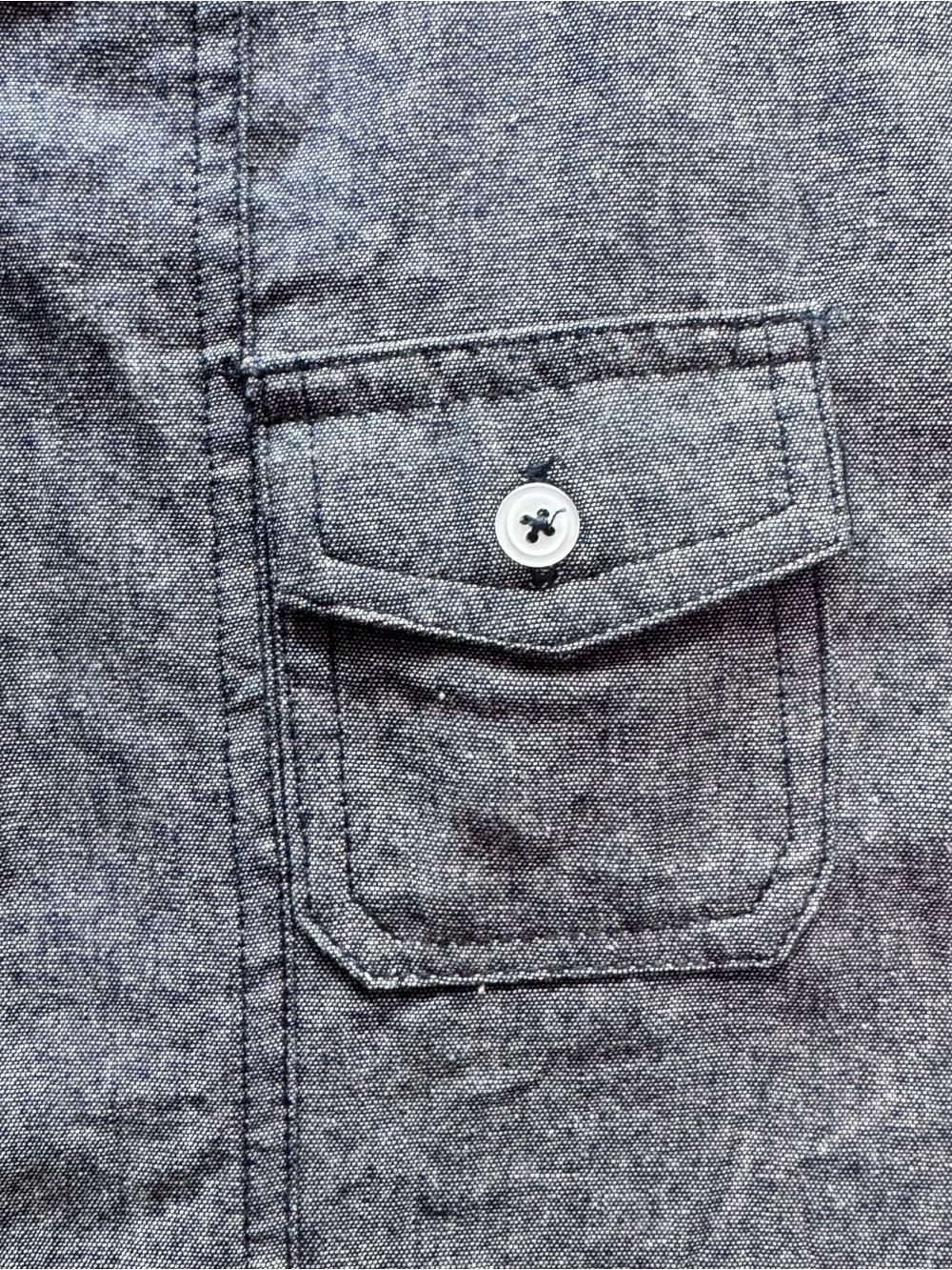 Derek Heart Rhinestone Chambray Shirt XL - Picture 5 of 11